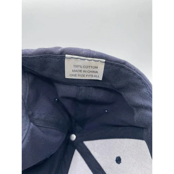 Vintage Faded Peerless Midwest Spell Out Water Splash Cotton Dad Hat Cap Blue - Picture 5 of 5